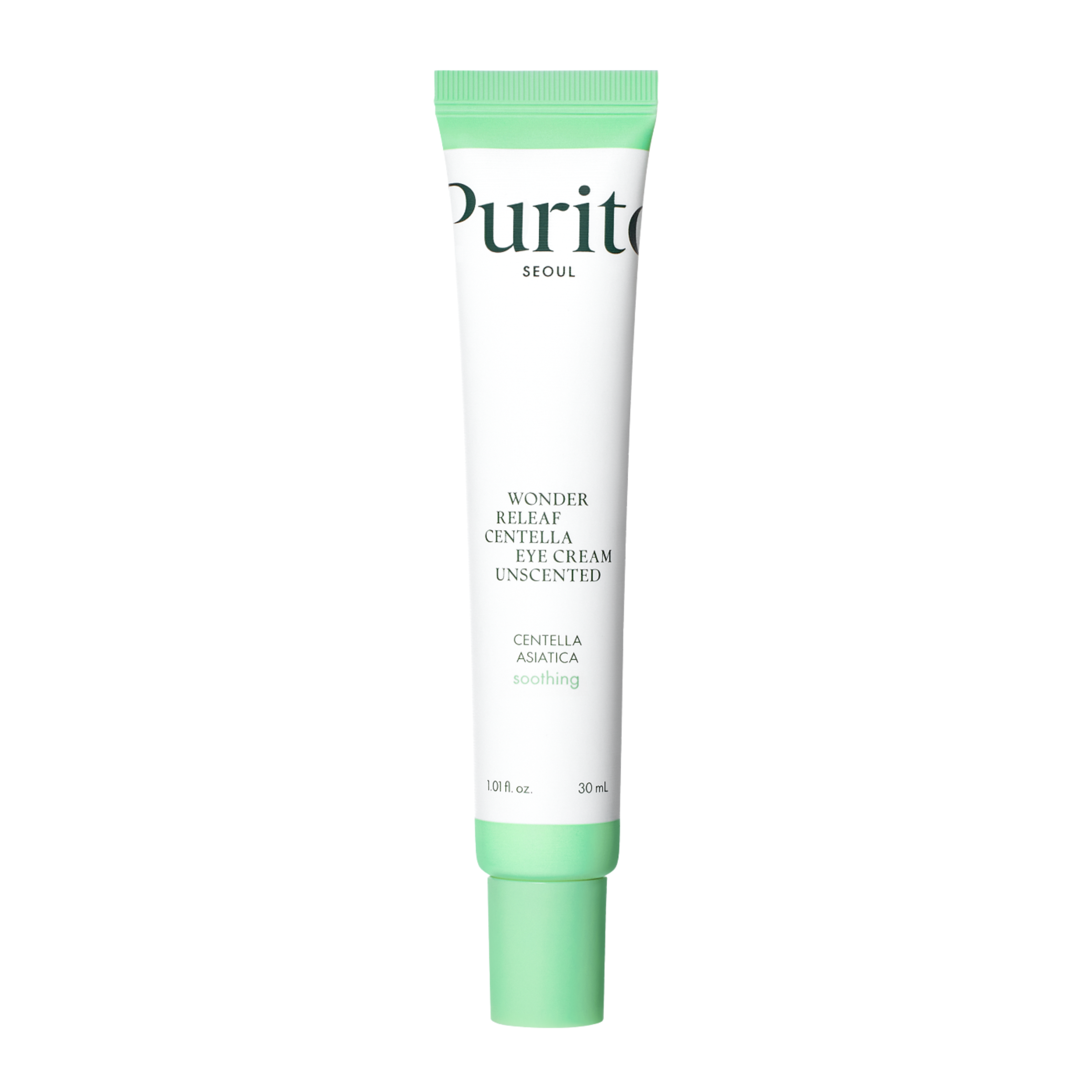 PURITO Seoul Wonder Releaf Centella Eye Cream Unscented bekvapis paakių kremas su centele ir peptidais